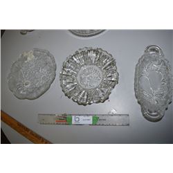 Pressed Glass Fruit and Flower Design