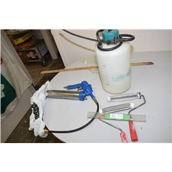 Weed Sprayer, Grease Gun and misc
