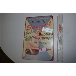 Bubba Garage Metal Sign