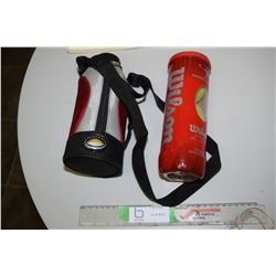 Tennis Balls and Water Bottle