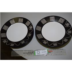 8 Black Pattern Plates