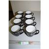 Image 1 : 8 Black Pattern Coffee Mugs