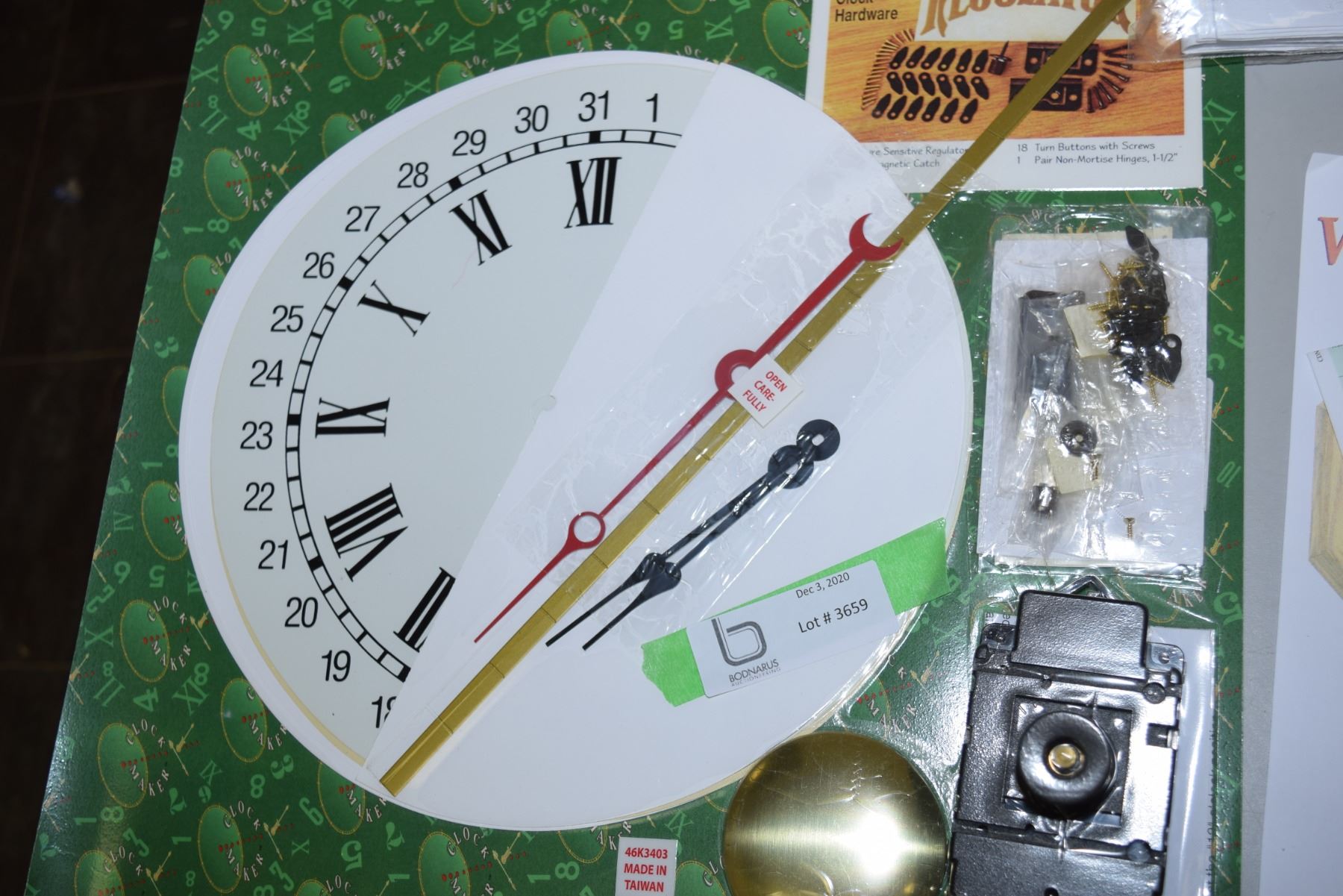 Large Regulator Clock Plans and Hardware Bodnarus Auctioneering