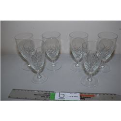 6 Crystal Sherry Glasses