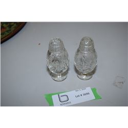 Crystal Salt and Pepper Shakers