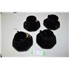 Image 1 : 4 French Black Cups and Saucers