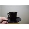 Image 2 : 4 French Black Cups and Saucers