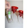 Image 2 : Long Stem Red Decorative Goblets