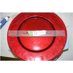 Large Red Glass Chargers