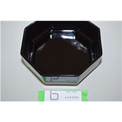 8 French Black Octagon Bowls