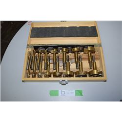 Large Set of Fortsner Drill Bits