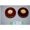 Image 1 : 2 Red Candle Holders