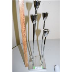 Chrome Candle Holder