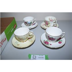 4 Cup and Saucers Lot