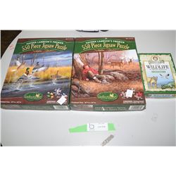 Wildlife Puzzles and Clock Lot