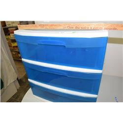 Plastic 3 Drawer Storage Unit