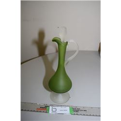 Satin Green Vinegar Cruet