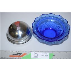 Covered Blue Dish