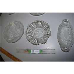 Pressed Glass Fruit and Flower Design