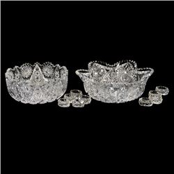 American Brilliant Cut Glass Bowls