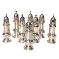 .800 American Silver Set of Salts and Peppers
