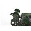 Image 10 : Two Carved Jade Covered Jars. 19th Century