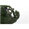Image 9 : Two Carved Jade Covered Jars. 19th Century