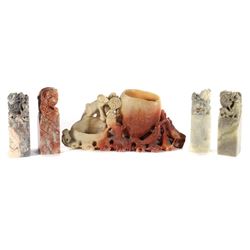 A Collection of Jade and Stone Seals