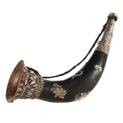 Tibetan Silver Mounted Trumpet