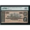 Image 1 : 1864 $20 Confederate States of America Note PMG 63EPQ