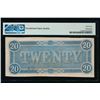 Image 2 : 1864 $20 Confederate States of America Note PMG 63EPQ