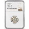 Image 1 : 1952 Roosevelt Dime Coin NGC MS65FT