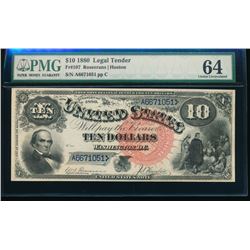 1880 $10 Jackass Legal Tender Note PMG 64