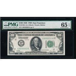 1928 $100 San Francisco Federal Reserve Note PMG 65EPQ