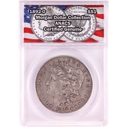 1892-O $1 Morgan Silver Dollar Coin ANACS Genuine