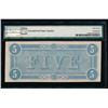 Image 2 : 1864 $5 Fancy Serial Confederate States of America Note PMG 63EPQ
