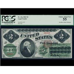 1862 $2 Legal Tender Note PCGS 55