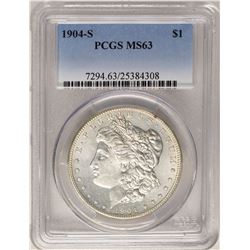 1904-S $1 Morgan Silver Dollar Coin PCGS MS63