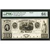 Image 1 : 1840's New York Clinton Bank Note PMG 64EPQ