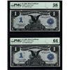 Image 1 : 4 Consecutive 1899 $1 Black Eagle Silver Certificates PMG