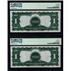 Image 3 : 4 Consecutive 1899 $1 Black Eagle Silver Certificates PMG