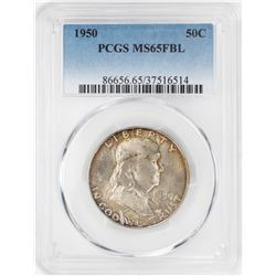 1950 Franklin Half Dollar Coin PCGS MS65FBL