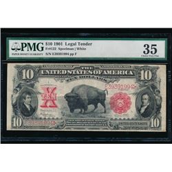 1901 $10 Bison Legal Tender Note PMG 35