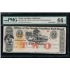 Image 1 : 1800's $2 Charleston SC Obsolete Note PMG 66EPQ