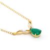 Image 2 : Plated 18KT Yellow Gold 3.55ct Green Agate and Diamond Pendant with Chain