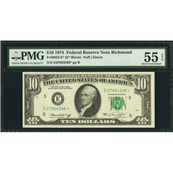 1974 $10 Richmond Federal Reserve STAR Note PMG 55EPQ