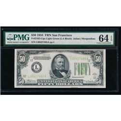 1934 $50 San Francisco Federal Reserve Note PMG 64EPQ