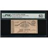 Image 1 : 10 Cent 1863 Raleigh NC Obsolete Note PMG 63EPQ