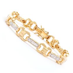 Plated 18KT Yellow Gold Diamond Bracelet