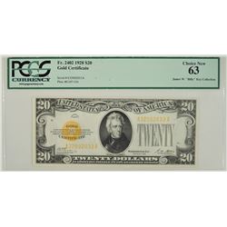 1928 $20 Gold Certificate PCGS 63